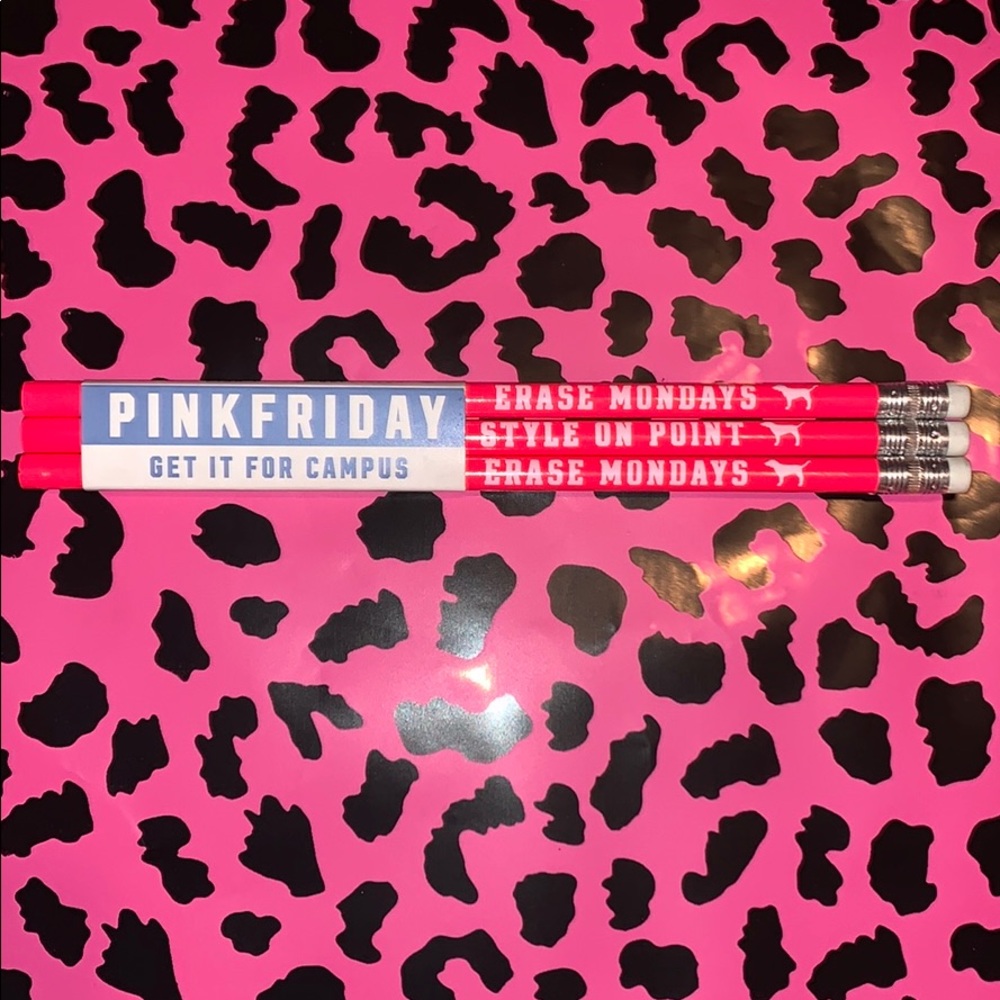 VS PINK RARE PACK OF 3 GET IT FOR CAMPUS PENCILS!!
